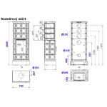Kachlová Krbová kamna ABX Venezia exklusive XL, Hnědá